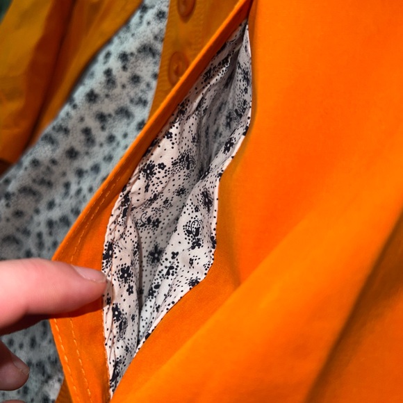 ‼️NWOT: Madison Studio Womens Orange Jacket Trench Coat - S - Picture 3 of 5